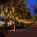30/50cm Solar Meteor Shower Rain 10 Tubes LED String Lights Waterproof Christmas Solar Street Light Outdoor Garden Tree Decor. 