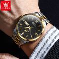 OLEVS  automatic mechanical   movementLuxurious stainless steel strap watch for men waterproof luminous calendar. 