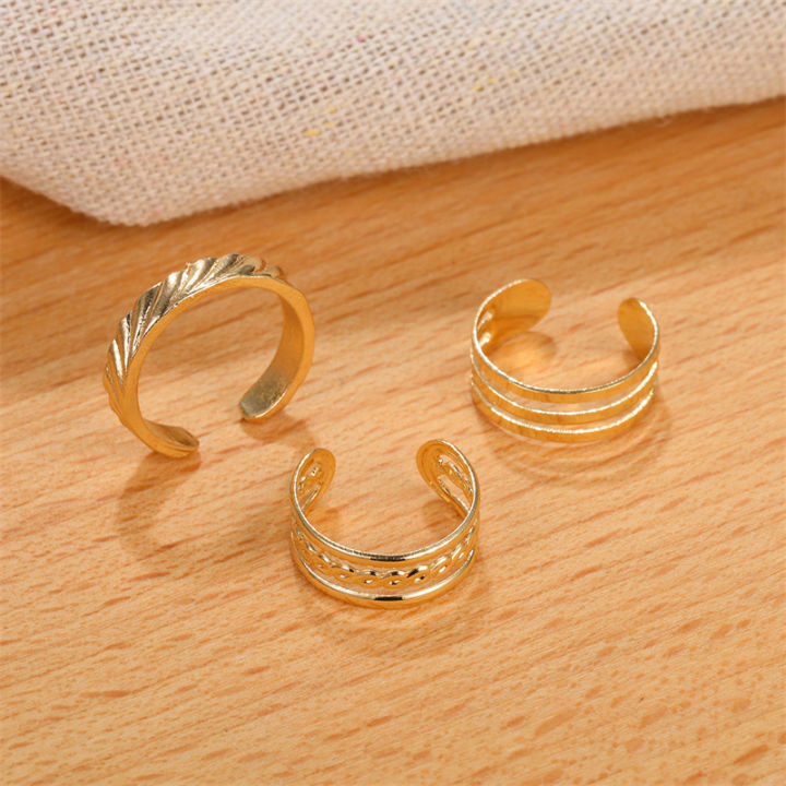 %E3%80%90HOT%E3%80%91%203PCS%20Fashion%20Ins%20Open%20Toe%20Rings%20For%20Women%20Adjustable%20Simple%20Minimal%20Hollow%20Summer%20Beach%20Smooth%20Feet%20Ring%20Jewelry%20On%20Foot%20Luolong%20-%20Image%206