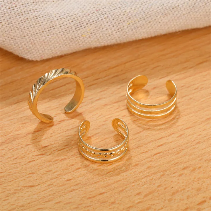 %E3%80%90HOT%E3%80%91%203PCS%20Fashion%20Ins%20Open%20Toe%20Rings%20For%20Women%20Adjustable%20Simple%20Minimal%20Hollow%20Summer%20Beach%20Smooth%20Feet%20Ring%20Jewelry%20On%20Foot%20Luolong%20-%20Image%206