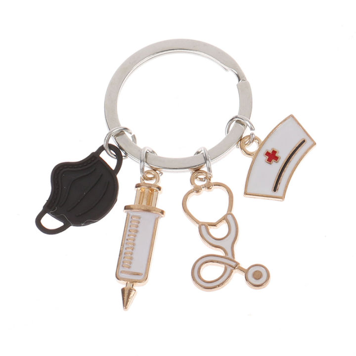 Doctor%20Keychain%20Medical%20Tool%20Key%20Ring%20Syringe%20Stethoscope%20Nurse%20Cap%20Key%20Chain%20-%20Image%205