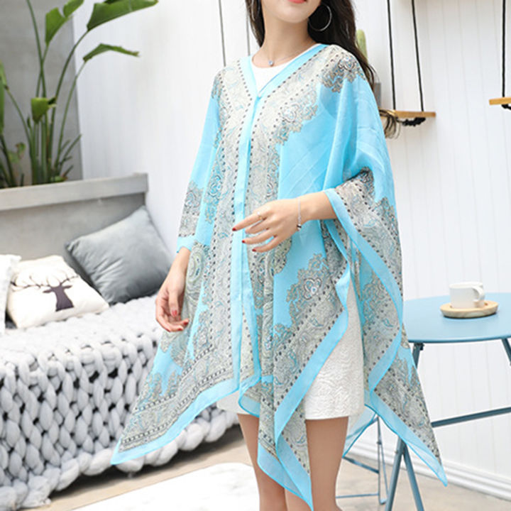 Swimwear%20Cover%20Up%203/4%20Sleeve%20Anti%20Sun%20Cover%20Up%20Shawl%20-%20Image%206