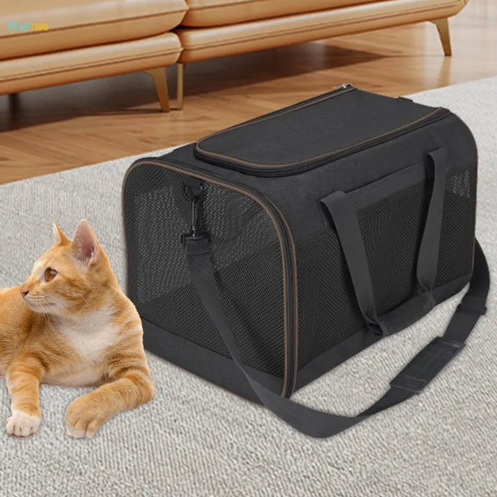 Cat%20Carrier%20Bag%20Outdoor%20Kitten%20Carrier%20Shoulder%20Bag%20Pet%20Travel%20Bag%2045x30x30cm%20for%20Dogs%20and%20Black%20-%20Image%203