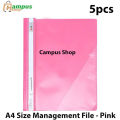 A4 Size Management File - Pink (5pcs). 
