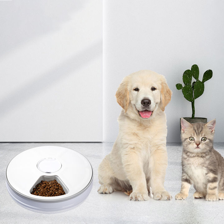 Donut%206-Meal%20Automatic%20Pet%20Feeder%20with%20Programmable%20Timer,%20LCD%20Display%20Automatic%20Pet%20Feeder%20for%20Cat%20Dog,%20Auto%20Food%20Dispenser%20with%20Timer%20&%20Music%20Reminding,%20Portion%20Control%20-%20Image%202
