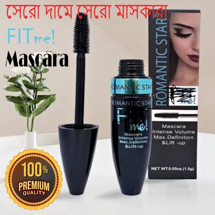 Fitts Mme Waterproof Lash Volumizing Mascara Oversized Brush for Dramatic Eyes