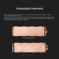 Copper M.2 SSD Heat Sink Radiator with Silicone Thermal Pad M.2 SSD Hard Disk Cooling Heatsink for M2 SSD 2280 Easy Install Easy to Use. 