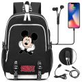 Disney Mickey Mouse Backpack for Boy Girl Back To School Bookbag Teenage Cartoon Printing Bagpack School Bag Laptop USB Men Bags. 