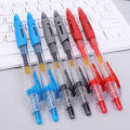 3pcs 0.5 Mm Retractable Gel Pen Smooth Writing Red Blue Black Ink Plastic Roller Ball Pens with Soft Grip for Student Office Exam. 