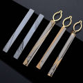 Golden & Silver Metal Formal Chain Tie Clip For Men (1PS). 