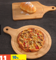10 inch Round Pizza Tray, Wooden Pizza Plate Tray with Handle, Baking Tray Pizza Stone Cutting Board Platter Pizza Cake Bakeware Tools. 