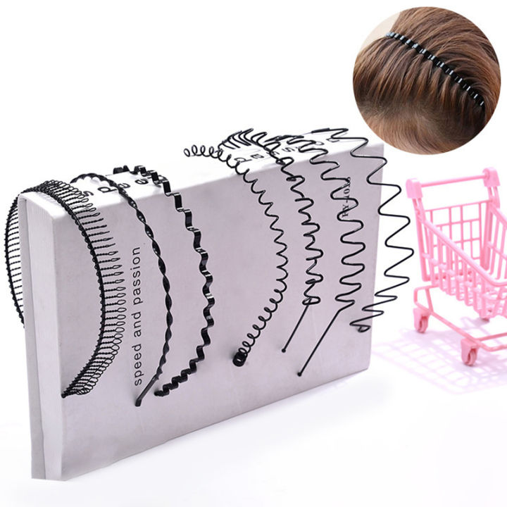 Metal%20Headband%20Men%20Women%20Unisex%20Black%20Wave%20Hair%20Hoop%20Wash%20Face%20Headband%205mm%20Width%20Fashion%20Simple%20Sport%20Hairband%20Hair%20Accessories%20-%20Image%204