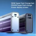 Battery Charger Case Portable DIY Power Bank Box LCD PD22.5W Dual-Direction Fast Charging Case for 4PCS 21700 Battery (Battery Not included). 