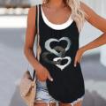 Summer Top O-neck Female Summer Heart to Heart Print Vest. 