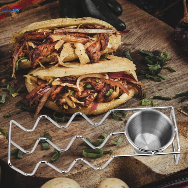 Taco Holder Stand, Taco Shell Holder Stand, Roll Rack Mexican Restaurant Mexican Pancake Rack Taco Racks, Tacos Shell Serving Tray, for Home