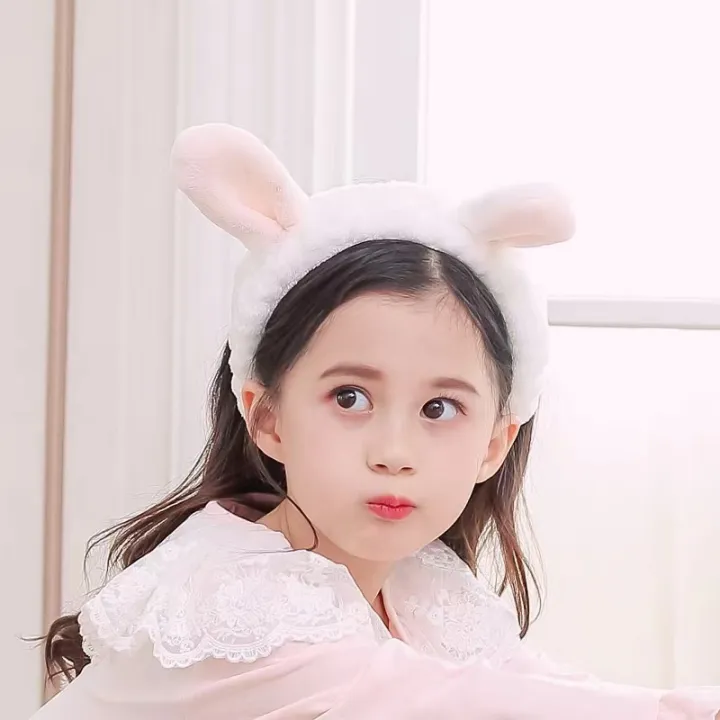 Korean%20Version%20of%20Super%20Cute%20Hair%20Bands%20Rabbit%20Ears%20Flannel%20Hairband%20Face%20Mask%20Bangs%20Hairband%20Cute%20Girl%20Animal%20Fluffy%20Headband%20Hair%20Accessories%20-%20Image%205