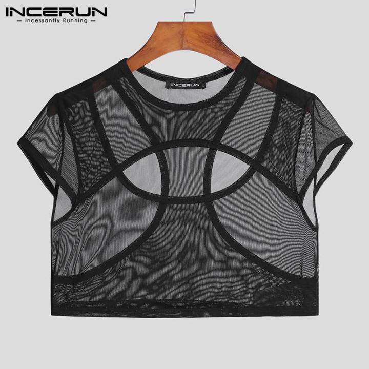 Men%20T%20Shirt%20O-neck%20Hollow%20Out%20Short%20Sleeve%20Mesh%20See%20Through%20Sexy%20Crop%20Tops%20Men%20Streetwear%20Skinny%20Camisetas%20S-5XL%20-%20Image%204
