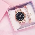 Fashion Women Watches Best Sell Star Sky Dial Clock Luxury Women's Bracelet Ladies watch Quartz Wristwatches Relogios Feminino. 