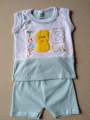 0 size to 2 year baby boy summer sleeveless soft cotton t-shirt and pant set. 
