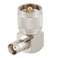 Harmony UHF PL259 PL-259 male to BNC female right angle RF adapter connector,silver. 