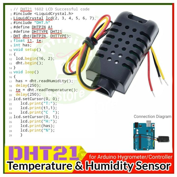 Aosong%20AM2301%20Capacitance%20Digital%20Temperature%20and%20Humidity%20Temperature%20Sensor%20DHT-22%20DIY%20KIT%20for%20Made%20Hygrometer%20Humidity%20and%20Temperature%20Controller%20use%20in%20Arduino%20Uno%20R3%20DHT21%20-%20Image%202