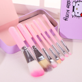 Hello Kitty Makeup Fever Mini Brush Set (Pink) 7pcs. 