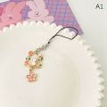 Cute Flower Phone Rope Keychain Pendant Phone Case Strap Hanging Cord Keychain Fullhouse. 