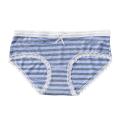 Women Cute Stripe Panties Comfy Cotton Lace Trim Bikini Briefs Bowknot Stretch Underwear Panty. 