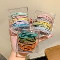 Korean version of high-elastic rubber band women's hair tie hair accessories new style simple small fresh not hurt hair leather hair band.