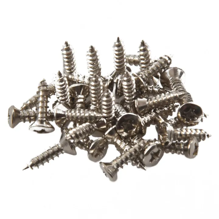 30pcs%20Pickguard%20Screw%20For%20Fender%20Strat/Tele%20Electric%20Guitar%20Bass%20silver%20-%20Image%202