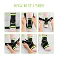 Ankle Brace, Ankle Support with Adjustable Strap for Weak Ankles, Sleeve Socks for Ligament Damage, Sprained Ankle, Plantar Fasciitis, Achilles Tendonitis, One Size for Men & Women.