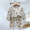 Baby Boy Girl Pajamas Autumn Long Sleeved Children's Clothing Sleepwear Teen Pajama Lycra Pyjamas Sets For Kids 2 4 6 8 10 Years.