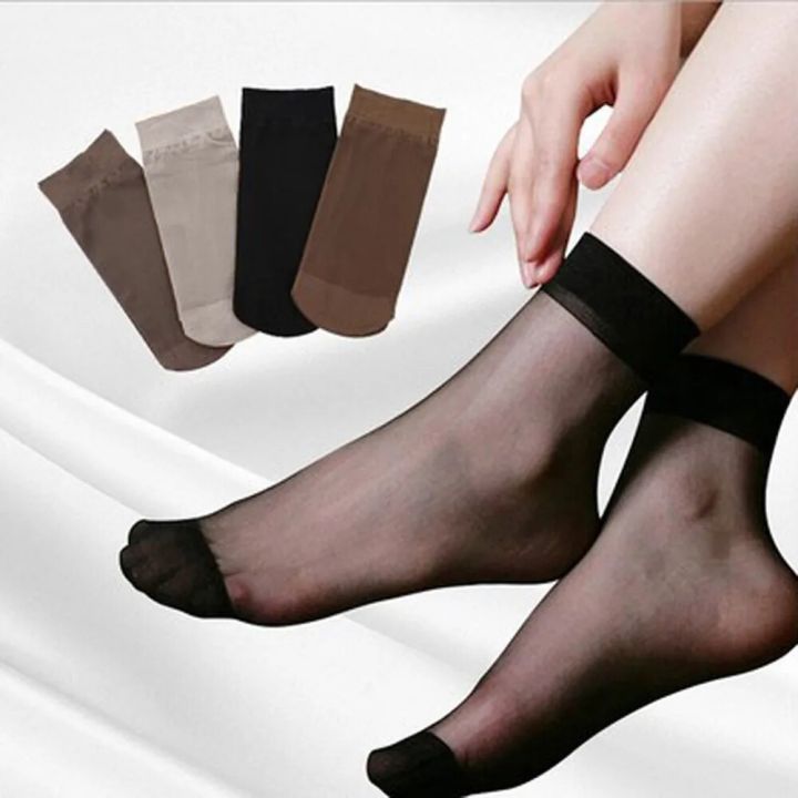 10 Pair Lace Socks Women Black Lace Socks Mesh Women Socks Fashion Ladies Soft Breathable Short Socks Transparent Female Socks