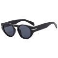 SHAUNA Retro Oval Women Sunglasses Fashion Wide Legs Men Dark Green Shades UV400 Rivets Decoration Punk Sun Glasses. 