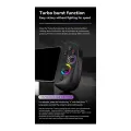 1 Piece D8 Telescopic Game Controller RGB Light Mobile Game Controller with 6-Axis Vibration for Android IOS PS3 Switch PC,B. 