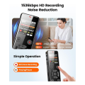 72GB Digital Voice Activated Recorder with Playback, Audio Recorder Device with Wireless Microphone,Noise Reduction.