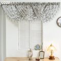 LOZUJOJU Luxury Beaded Valance Rustic Decorative Window Curtain Head Home Backdrop Waterfall Drapes for Living Room End Product. 