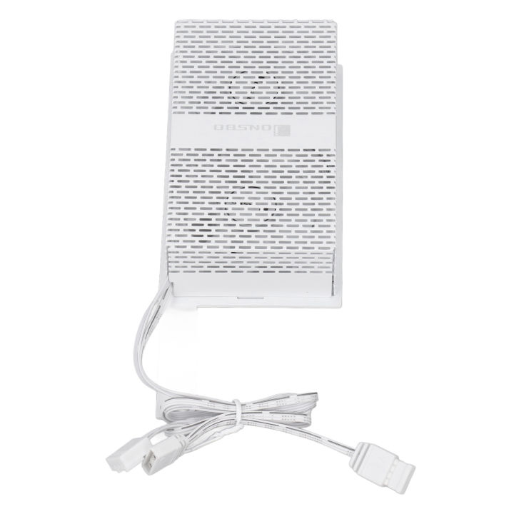 Memory Active Heatsink Highly Efficient ARGB Synchronized Light Effect RAM Memory Module Cooling Radiator Memory Heat Sink Dual Fans for DDR5 White