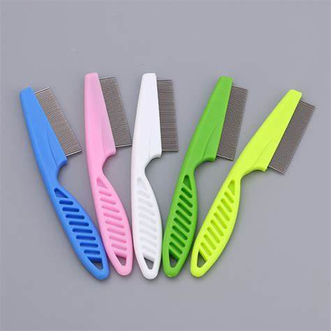 Pet Hair Shedding Comb Stainless Steel Flea Comb for Cat Dog Rabbit Small Pet Comfort Flea Hair Grooming Comb Dog Cat Fur Removal Brush