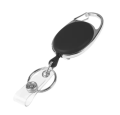 ID Card Key Chain Retractable Pull Badge Reel Recoil Belt Key Ring Chain Clips Name Tag Card Badge Yoyo Ski Pass Holder Reels - Black. 