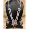 Bridal Diamond Cut Jewellery set (Necklace with Earrings). 