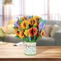 Popup Cards, Flower Bouquet 3D Popup Greeting Cards with Blank Note Card and Envelope. 