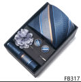 Men's Multicolor Fashionable Neck Tie - 4 items Set Box (1 Set). 