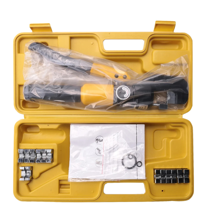 1 Set Hydraulic Crimp Tool Set 12-2/0 AWG Battery Cable Crimp Tool Hydraulic Crimp Tool with 9 Pair Die