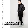 Streetwear Men's Long Black Hoodies Sweatshirts Feece extra long Hoody Side Zip Longline Hop elongated for men Hoodie.