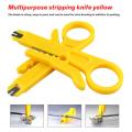 Portable Coax Coaxial Cable Stripper Wire Cutter Stripping Crimping Tool yellow.