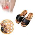 Acupressure Massage Slippers Reflexology Sandals with Natural Stone Therapeutic for Foot Massage.