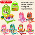 Pretend Play Toys Children Simulation Kitchen Maintenance Tools Multi-functional Intellectual Backpack Toy.