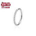 Septum Piercing Round with Earrings G23 Titanium Nose Rings Hoop Tragus Zircon Cartilag Hinged Segment Women Jewelry Wholesale.