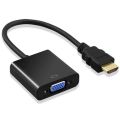 PC HDTV for TV 1080p HDMI Mail vga Female Video Cable Cord Converter Adapter. 